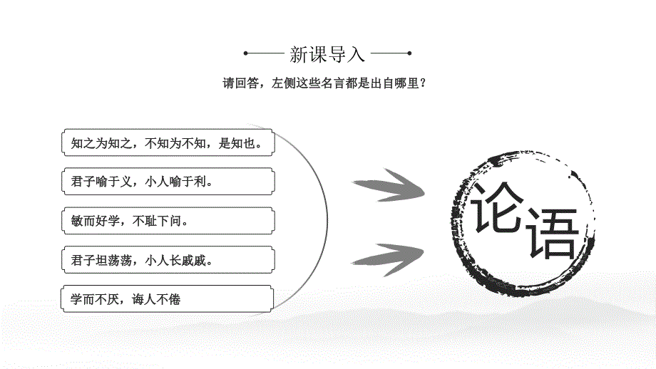 初中语文部编版七年级上册《论语》公开课教学课件_第3页