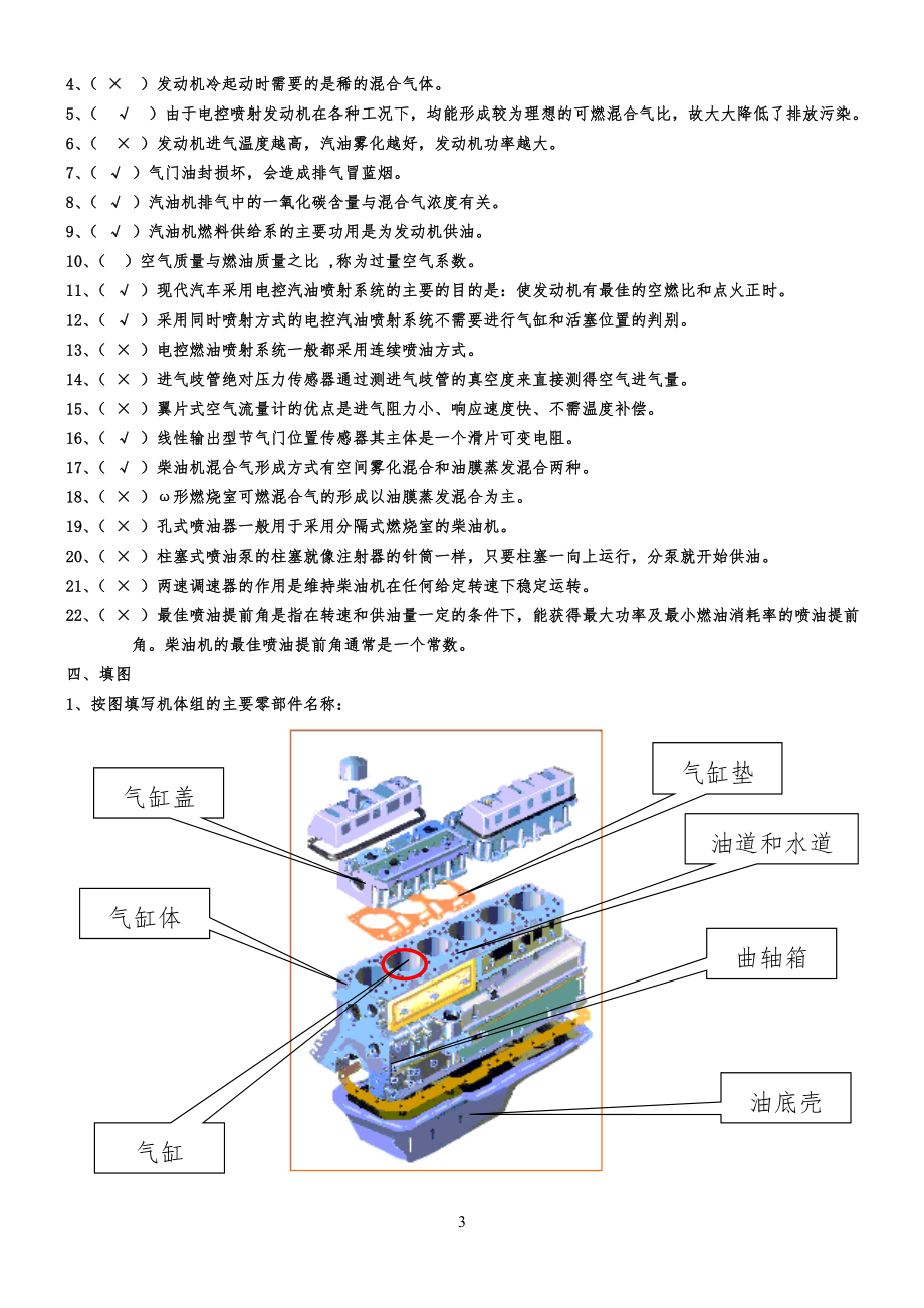 汽车发动机构造复习习题(带答案)_第3页