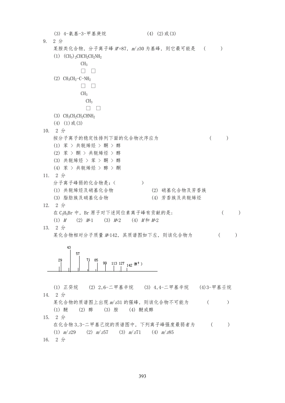 质谱法习习题集及答案_第2页