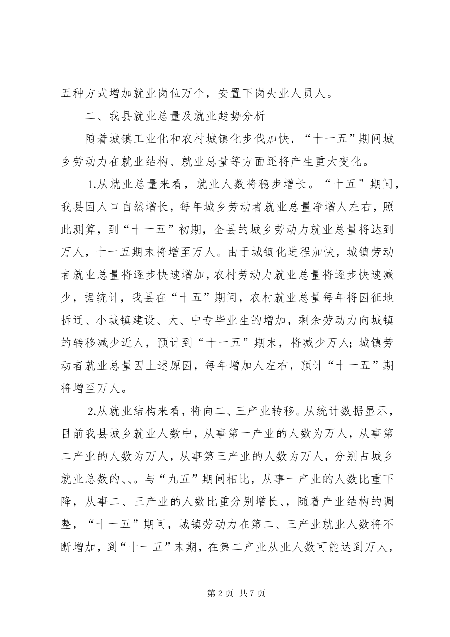 县“十一五”期间就业形势分析及对策 (2)_第2页