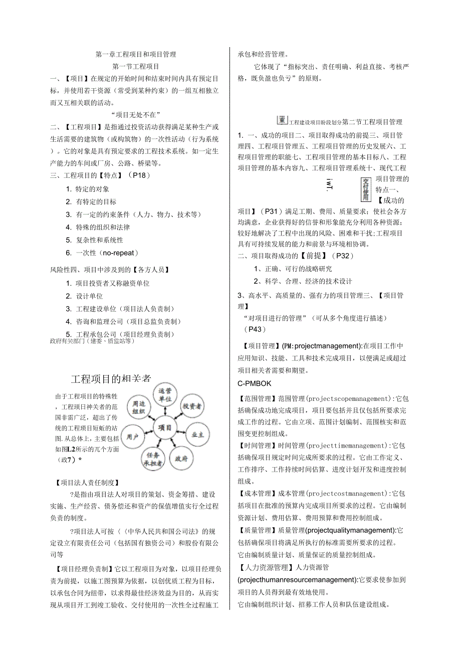 《工程项目管理总结(完整)》_第1页