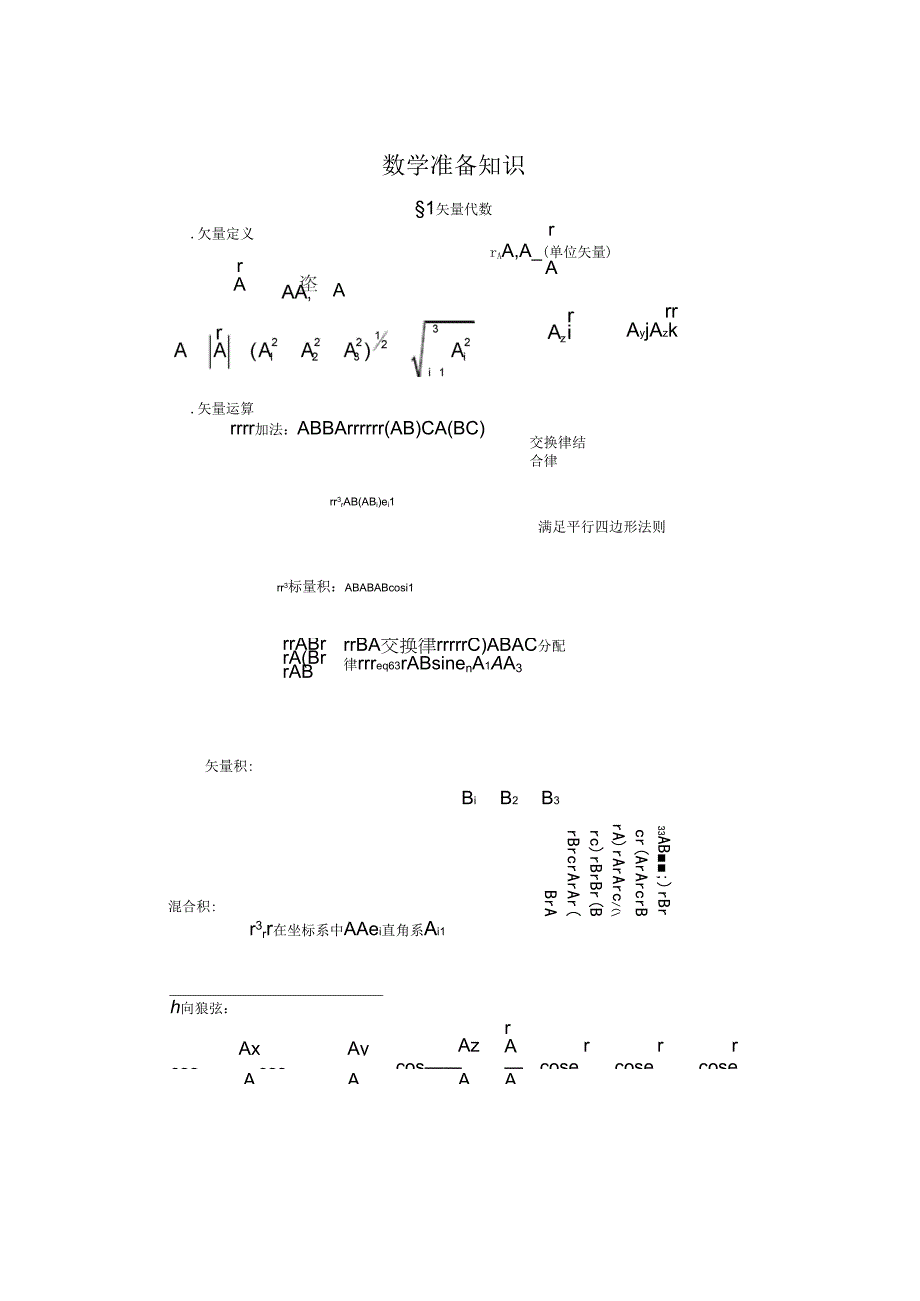 《常用矢量公式》_第1页