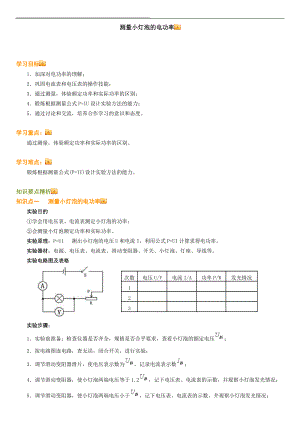 《测量小灯泡的电功率(原理及习题练习含答案)》