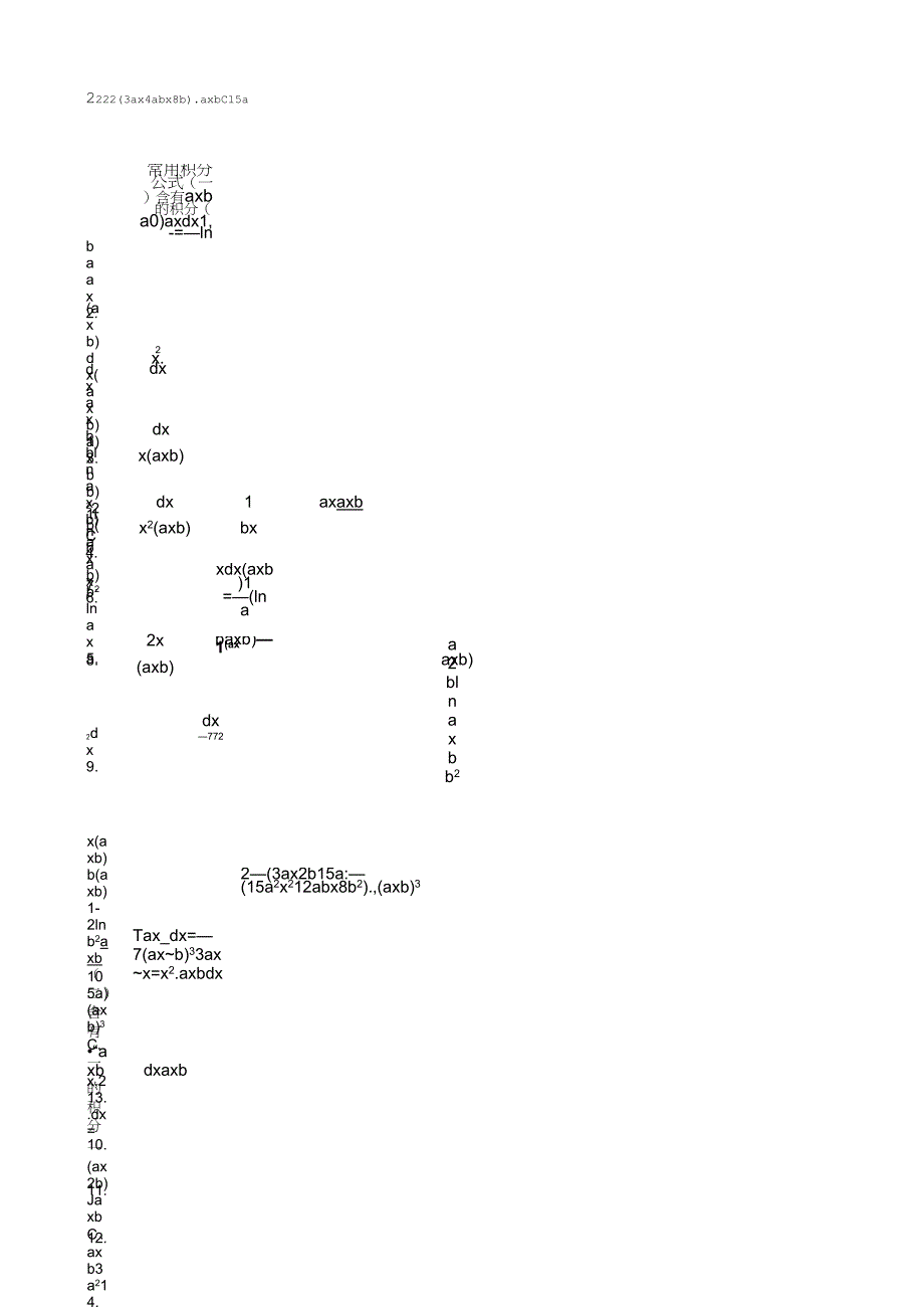 《常用积分表》_第1页