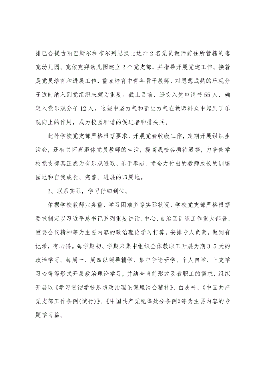 2022年党支部党建工作汇报材料_第3页