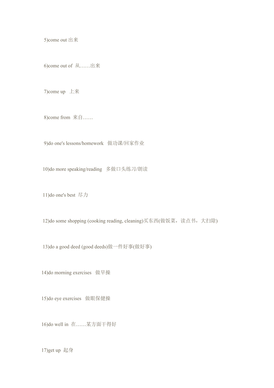 《初中常见英语短语与固定搭配》_第4页