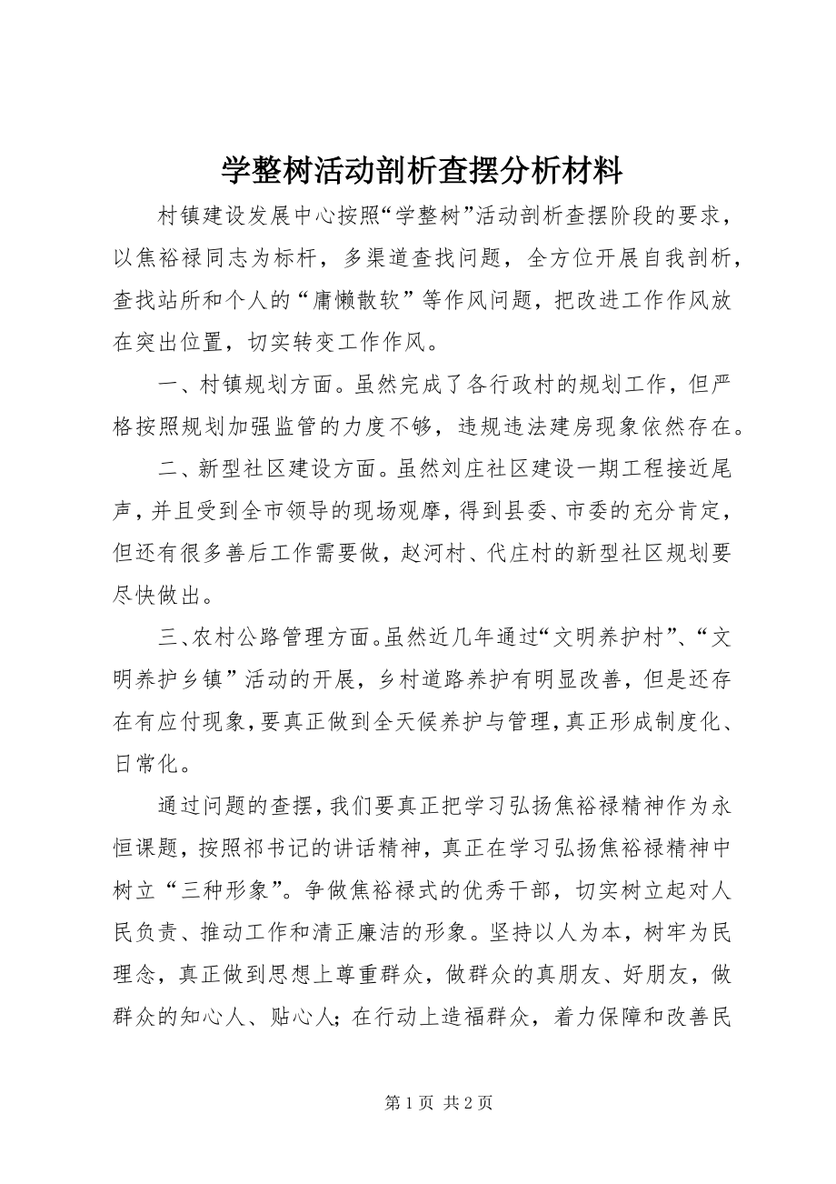 学整树活动剖析查摆分析材料 (3)_第1页