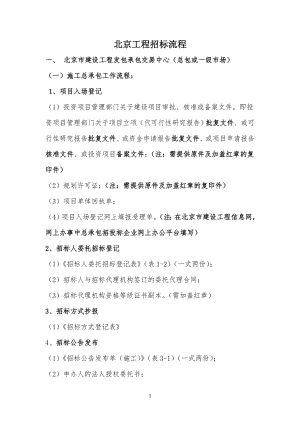 北京工程工招标备案提供材料(一、二级市场)