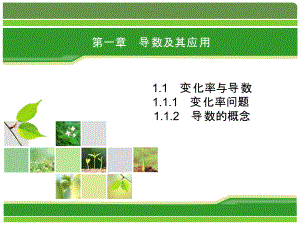 2019数学（人教版选修2-2）课件：1-1-1、1-1-2　变化率问题 导数的概念