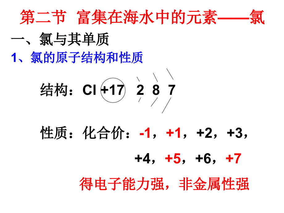 4.2.2 海水中的元素-氯_第1页