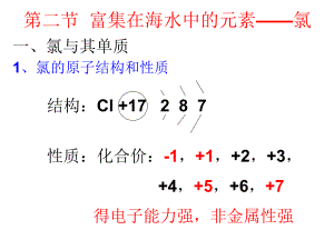 4.2.2 海水中的元素-氯