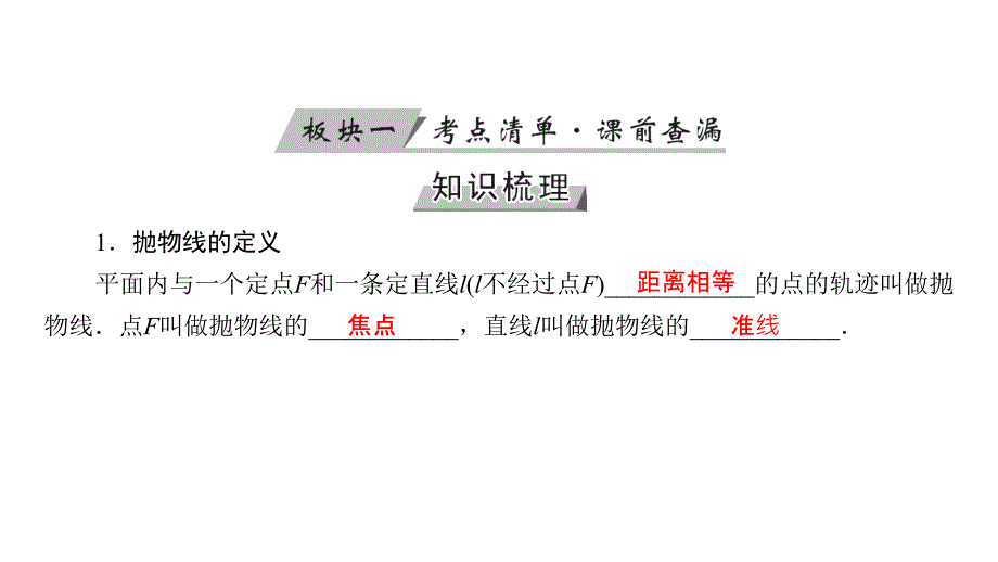 2019高考数学（理）一轮课件：第52讲抛物线_第4页