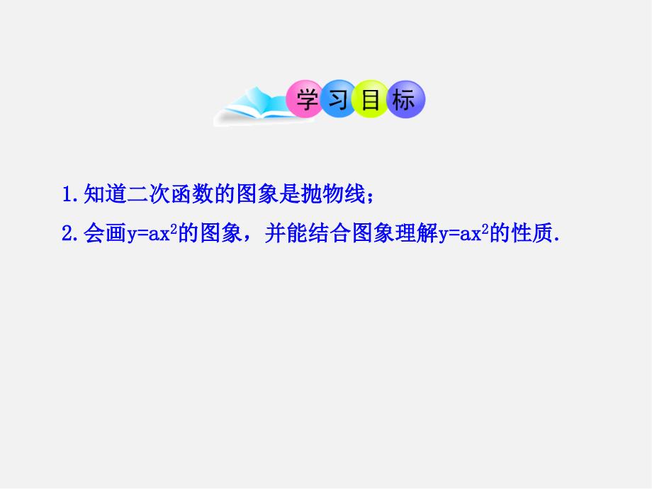 第1套人教版数学九上22课件.1.2《二次函数y=ax2的图象》PPT课件_第2页