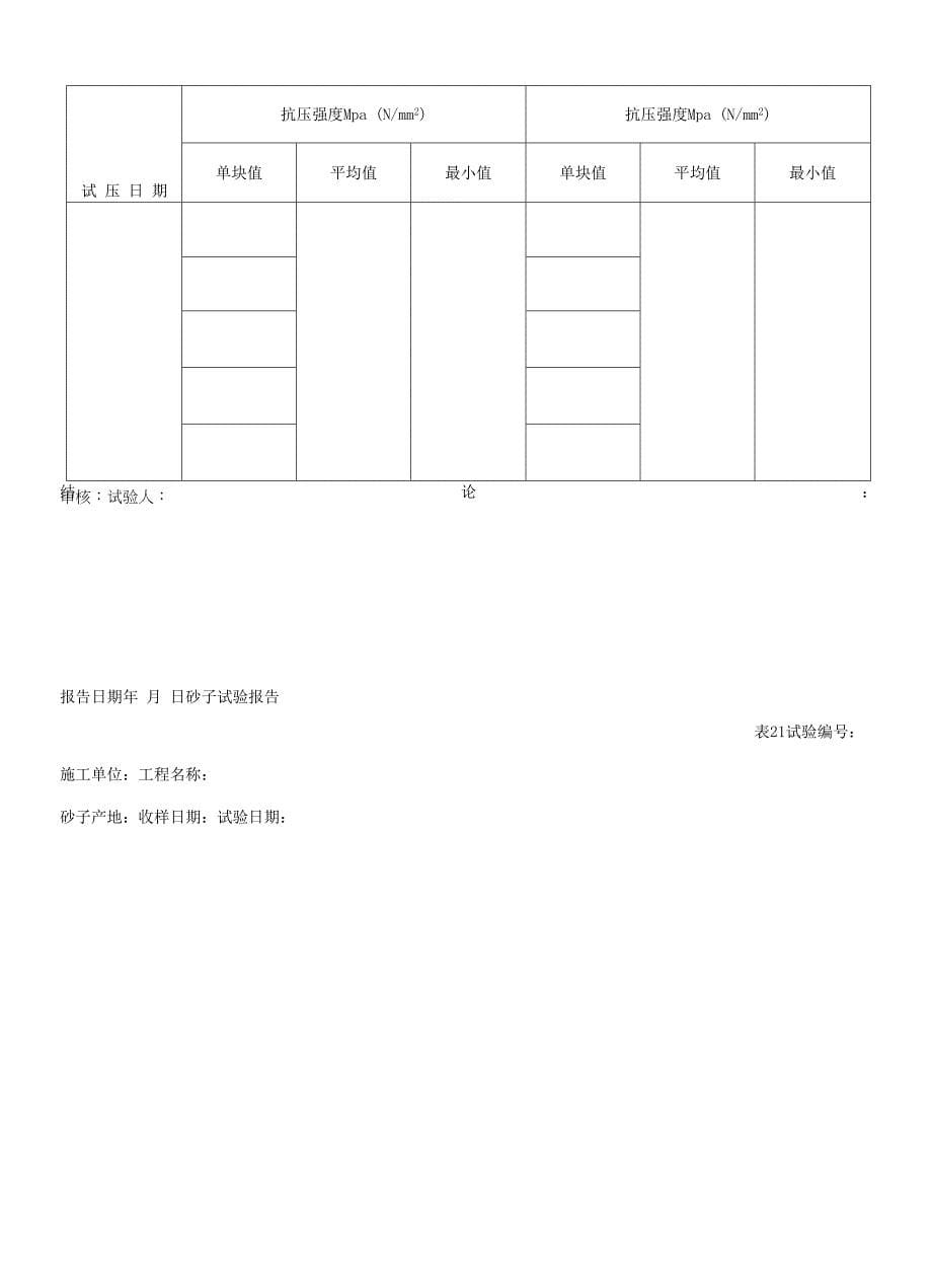 市政工程资料表格收费_第5页