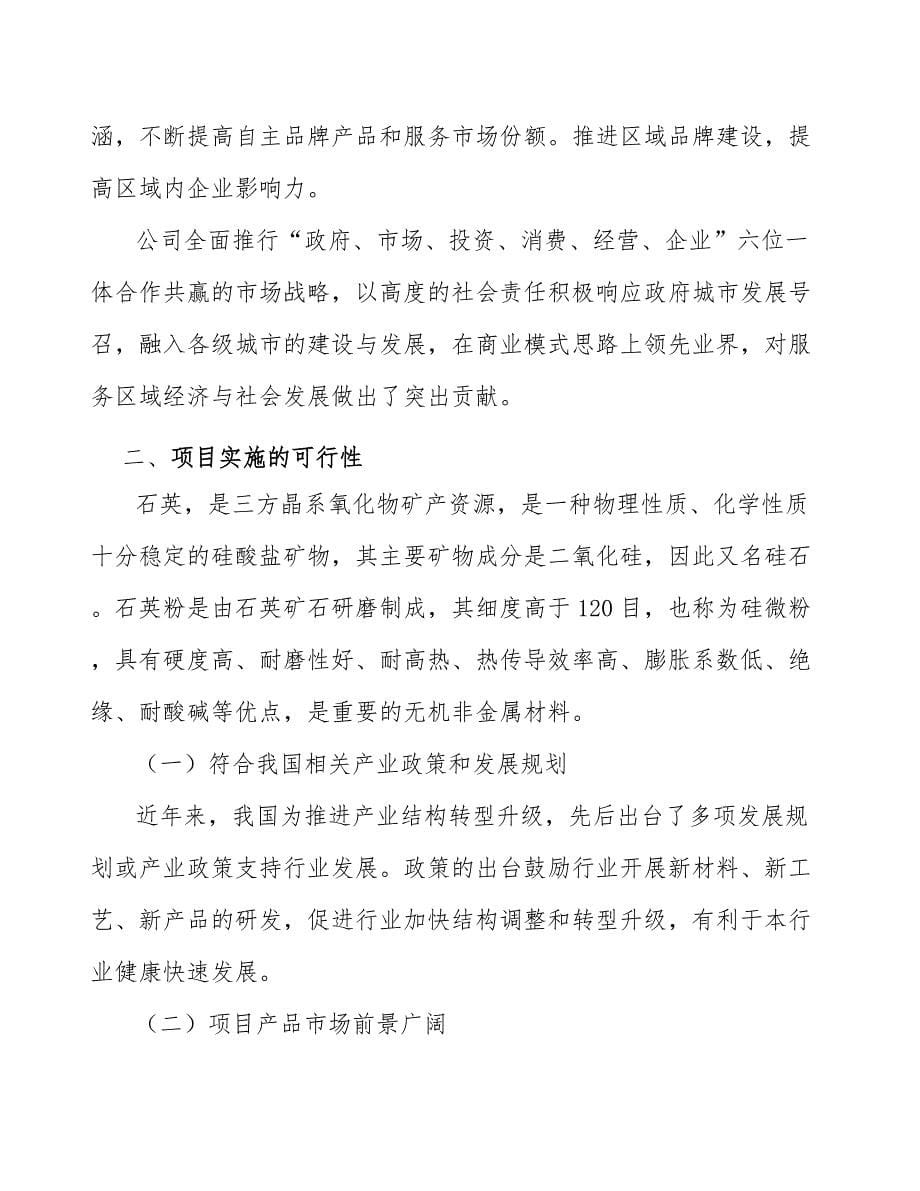 石英粉公司企业经营战略计划【参考】_第5页