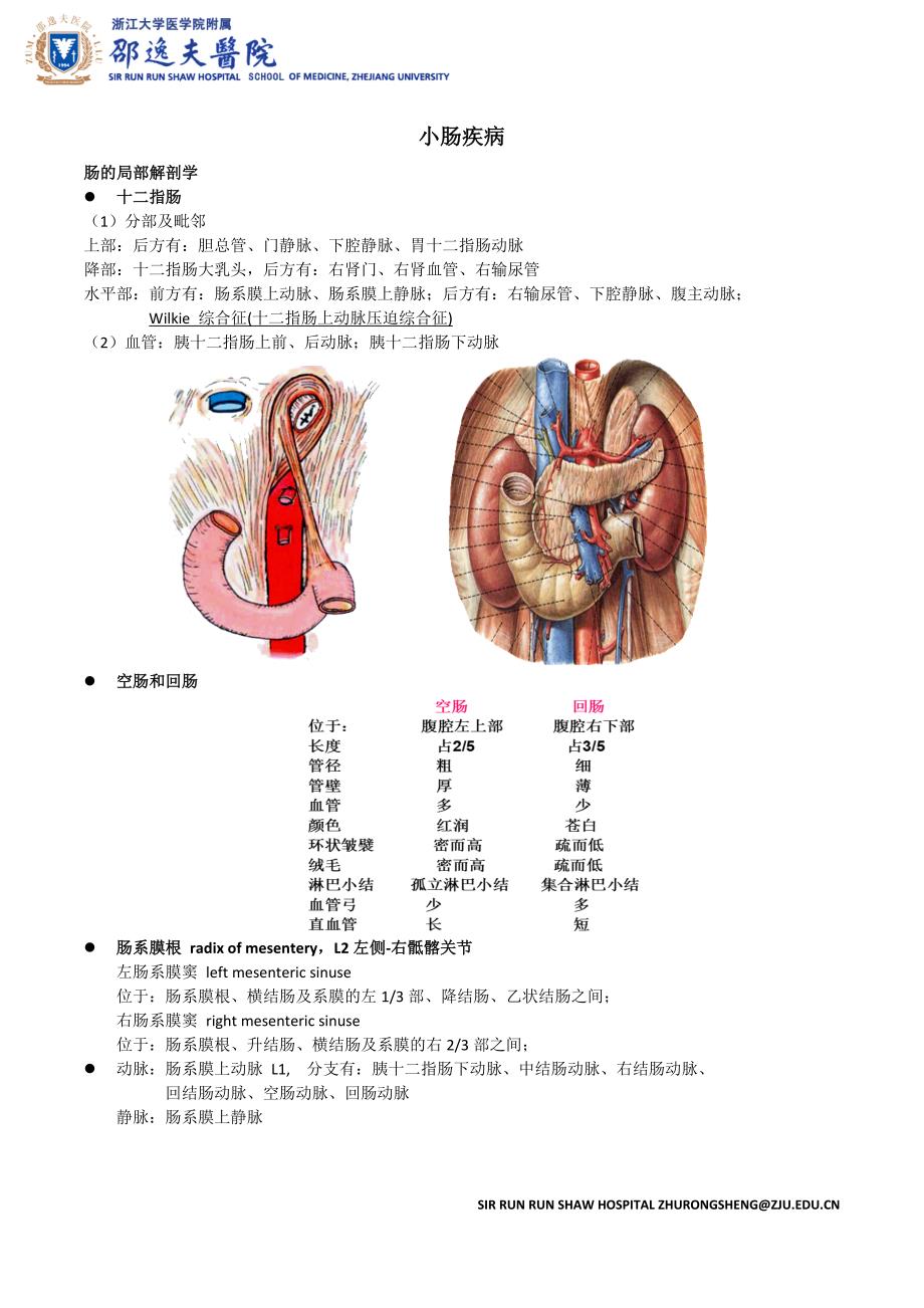 外科学复习整理 小肠疾病+结核性腹膜炎_第1页