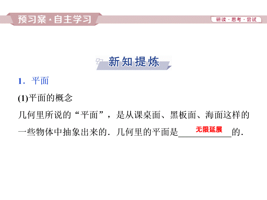 2019高中数学（人教A版）必修二课件：2．1．1　平 面_第4页