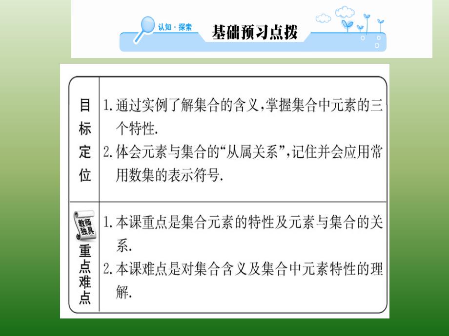 新课标人教A版高中数学必修1教师用书配套课件：第一章-集合与函数概念 1-1-1 第1课时_第2页