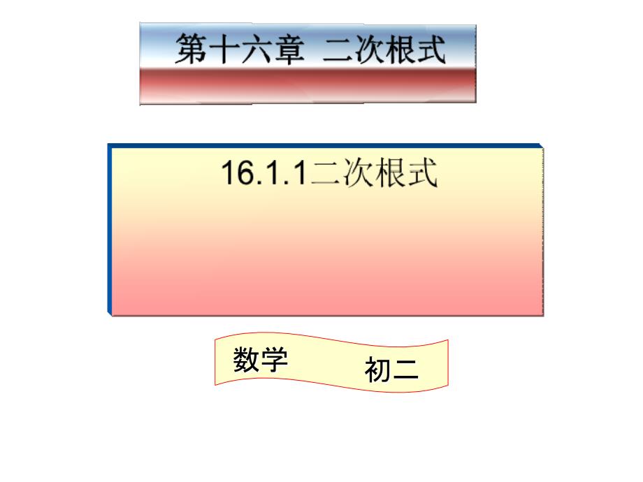 二次根式ppt课件最新版_第1页