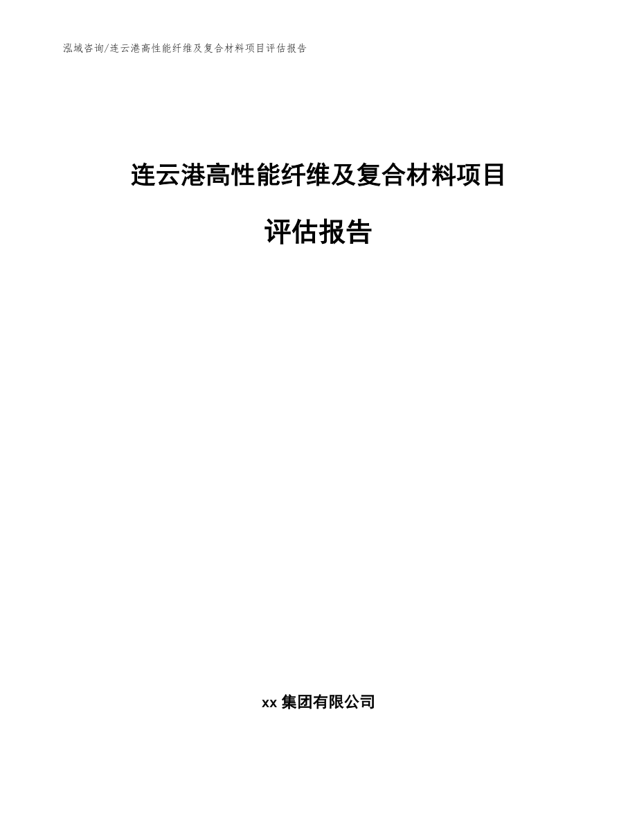 连云港高性能纤维及复合材料项目评估报告（模板范文）_第1页