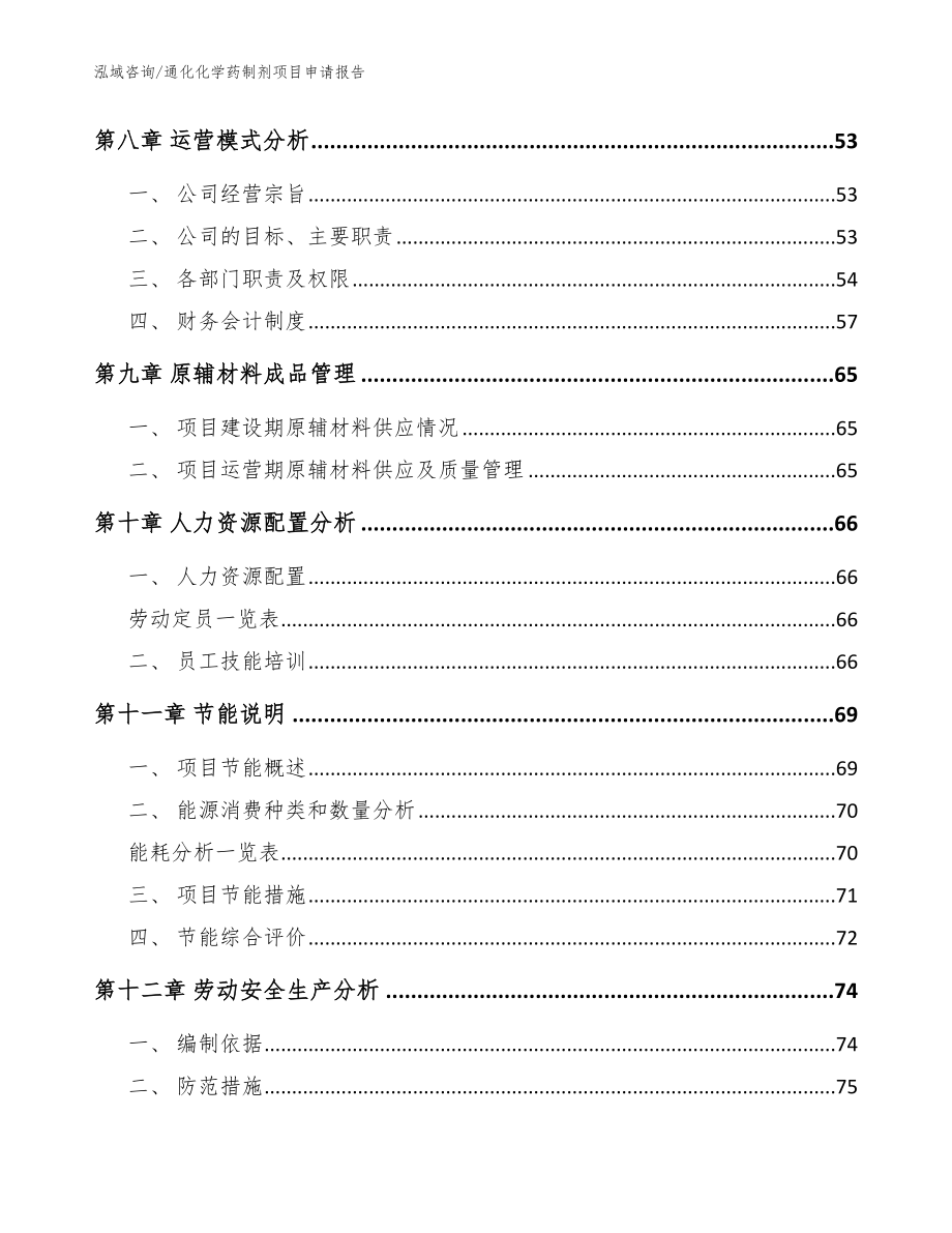 通化化学药制剂项目申请报告（模板）_第4页