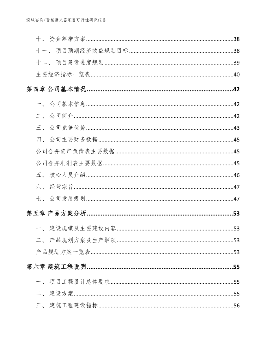 晋城激光器项目可行性研究报告（模板）_第2页