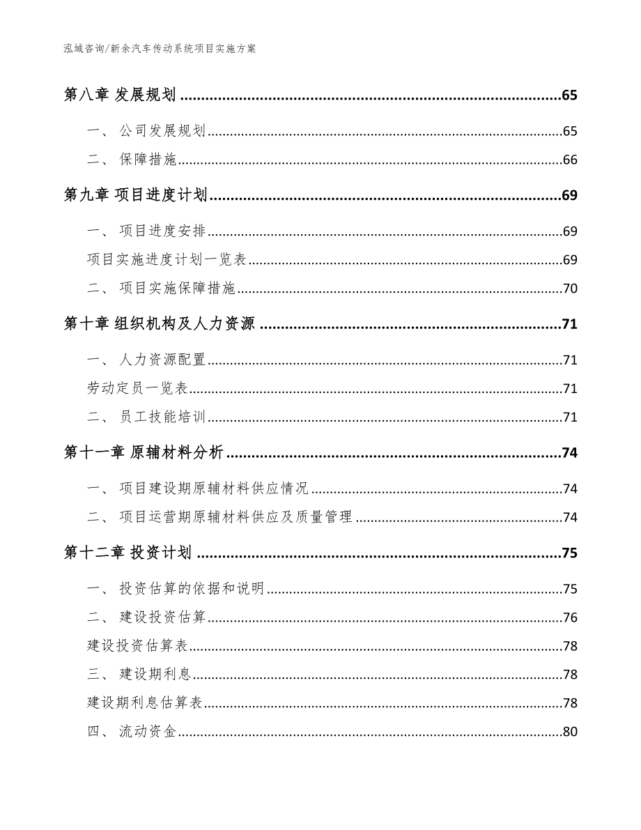 新余汽车传动系统项目实施方案模板_第3页