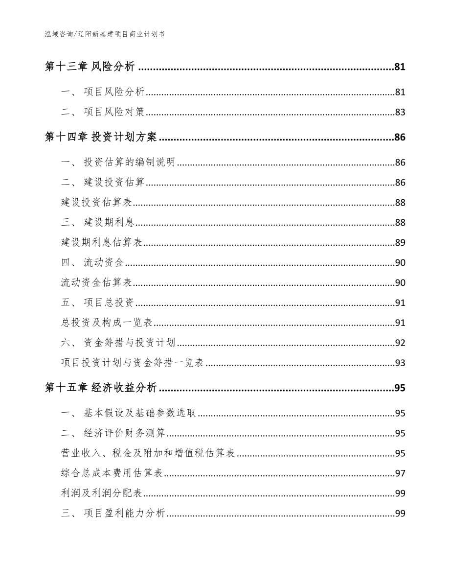 辽阳新基建项目商业计划书_模板范文_第5页