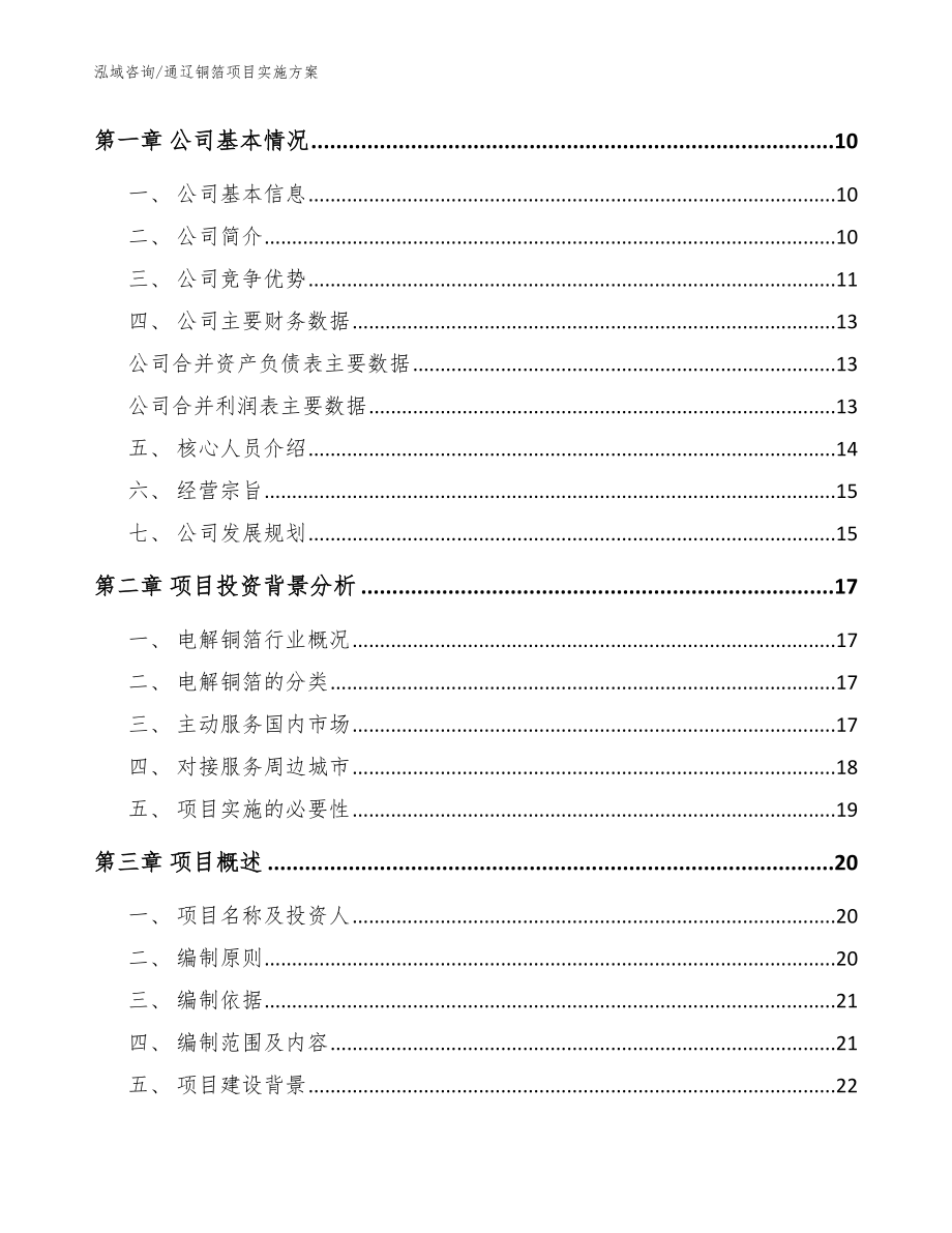 通辽铜箔项目实施方案【模板范文】_第4页