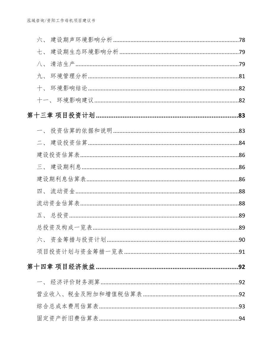 资阳工作母机项目建议书范文_第5页