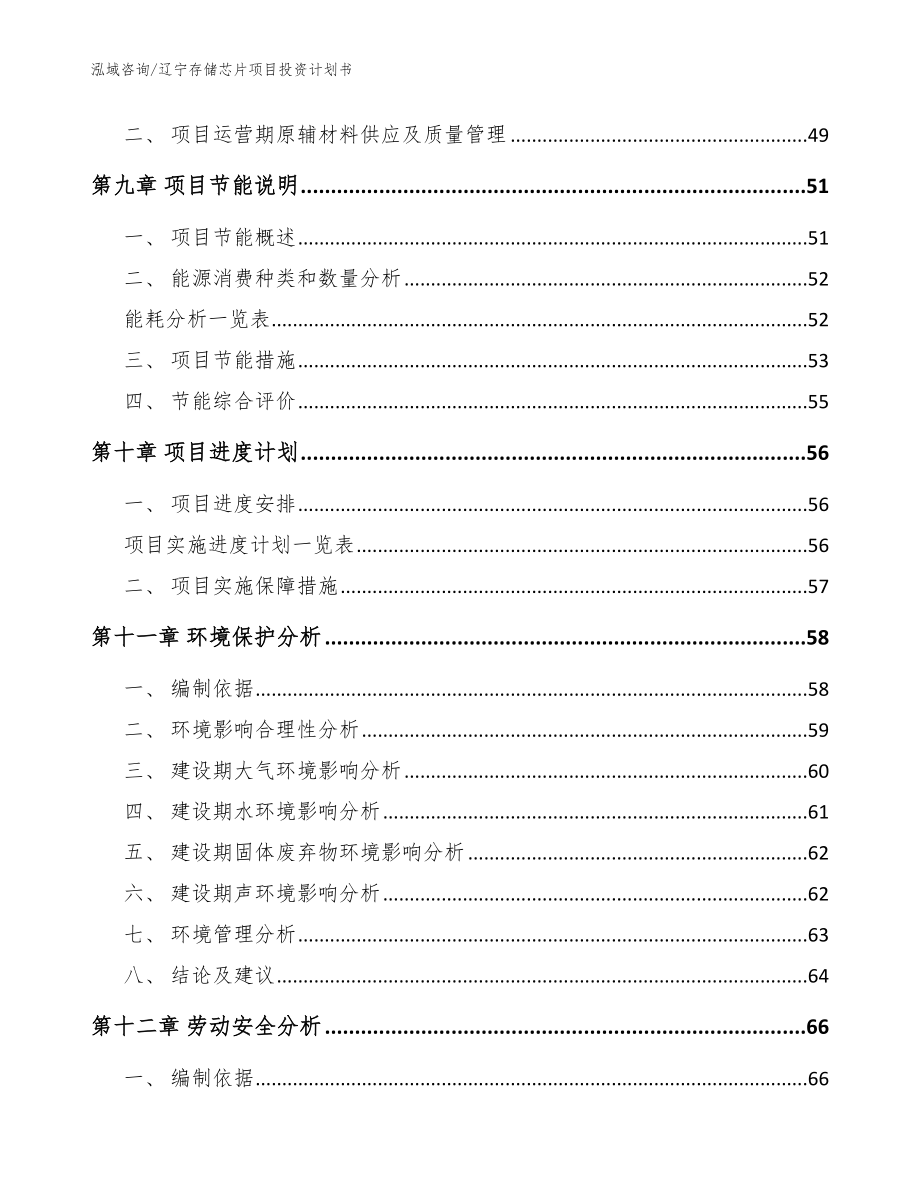 辽宁存储芯片项目投资计划书【范文】_第4页