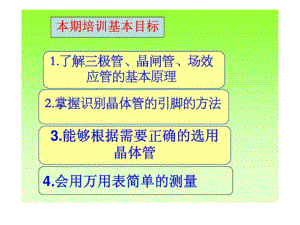 三极管丶晶闸管丶场效应管基础知识培训PPT