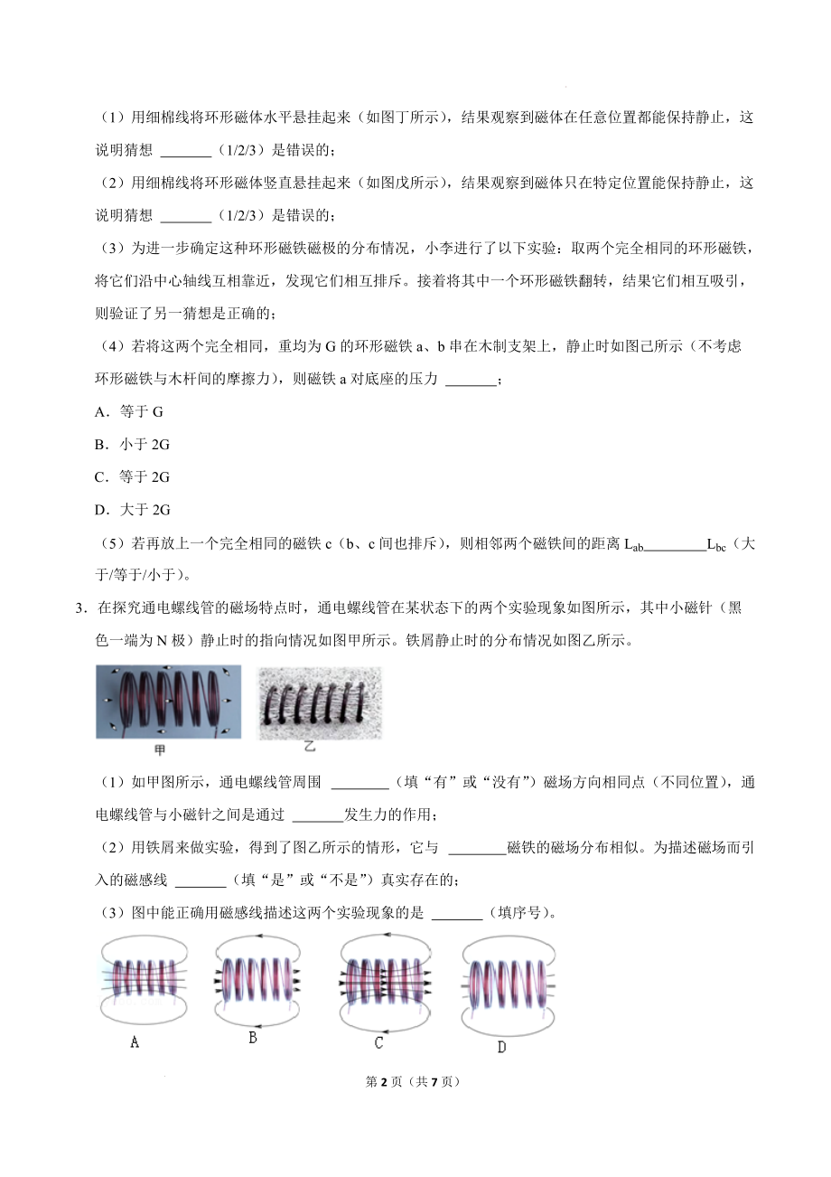 2022年中考物理实验专题复习——电与磁_第2页