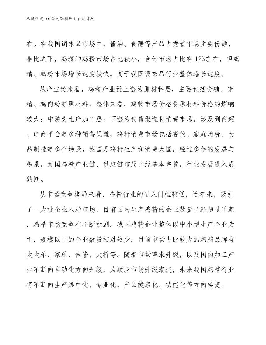 xx公司鸡精产业行动计划（意见稿）_第5页