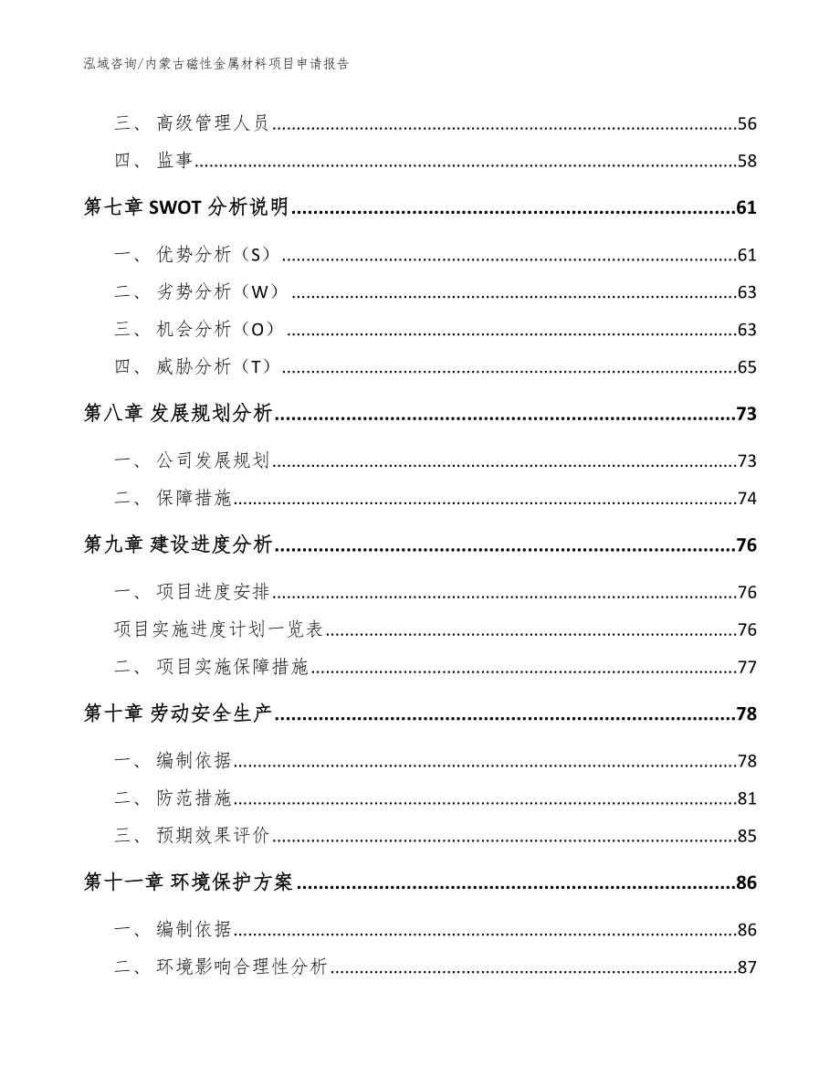 内蒙古磁性金属材料项目申请报告【参考模板】_第4页