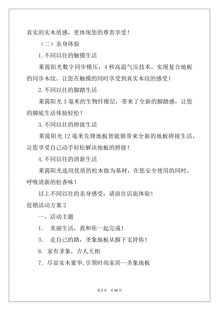 2022年促销活动方案集合15篇例文_第2页