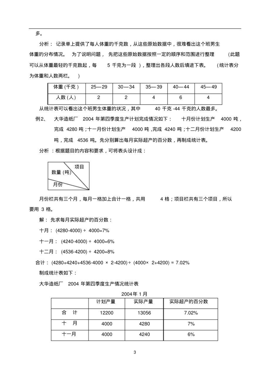 小学初中数学衔接暑假四-简易数据处理_第3页