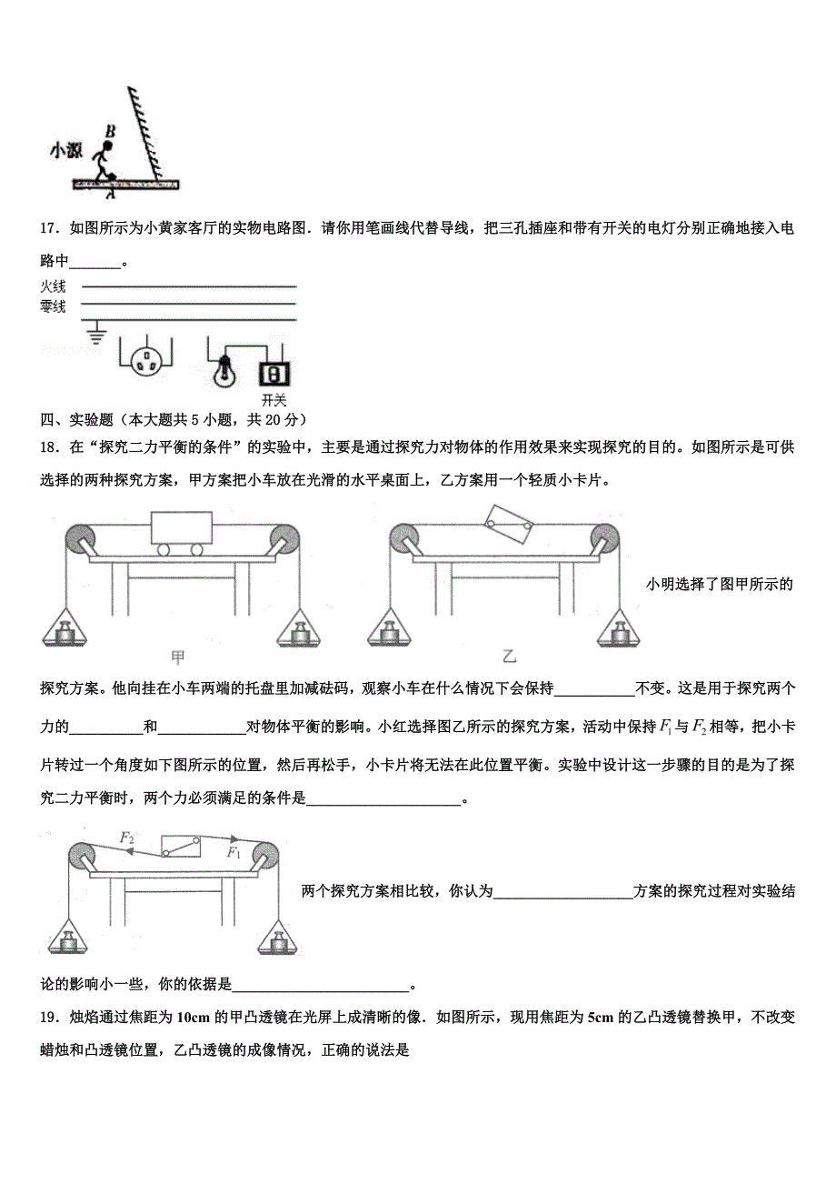 2021-2022学年吉林省农安县中考物理对点突破模拟试卷含解析_第4页