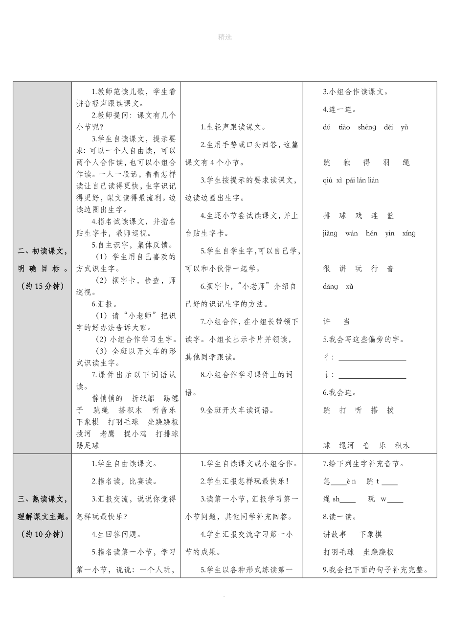 一年级语文下册第3单元课文27怎么都快乐教案新人教版_第2页