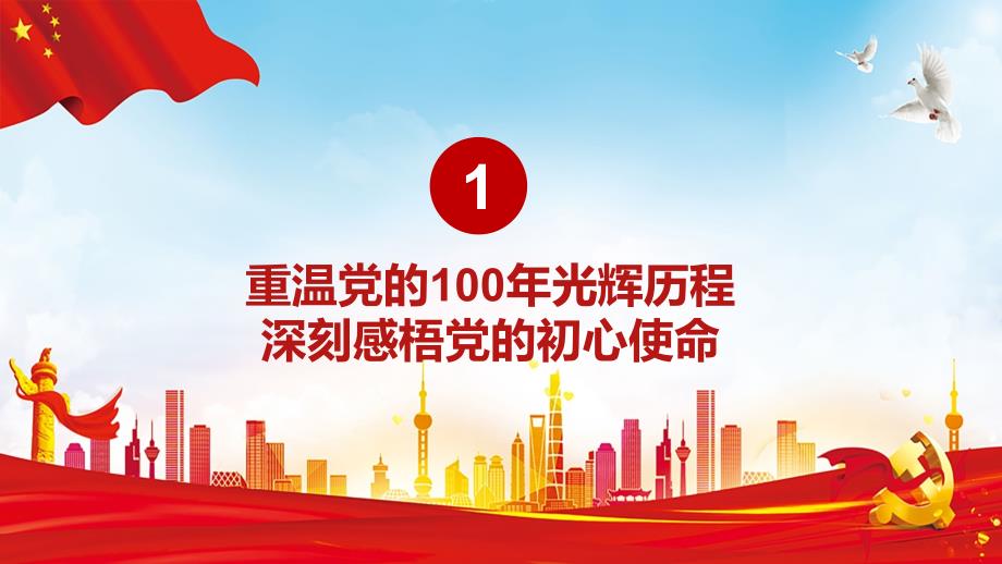 红色大气党的百年光辉历史热烈庆祝中国共产党建党实用图文PPT讲解_第3页