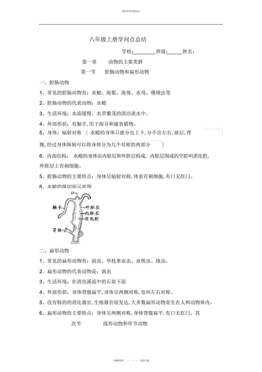 八级上册生物学知识点总结4_第1页