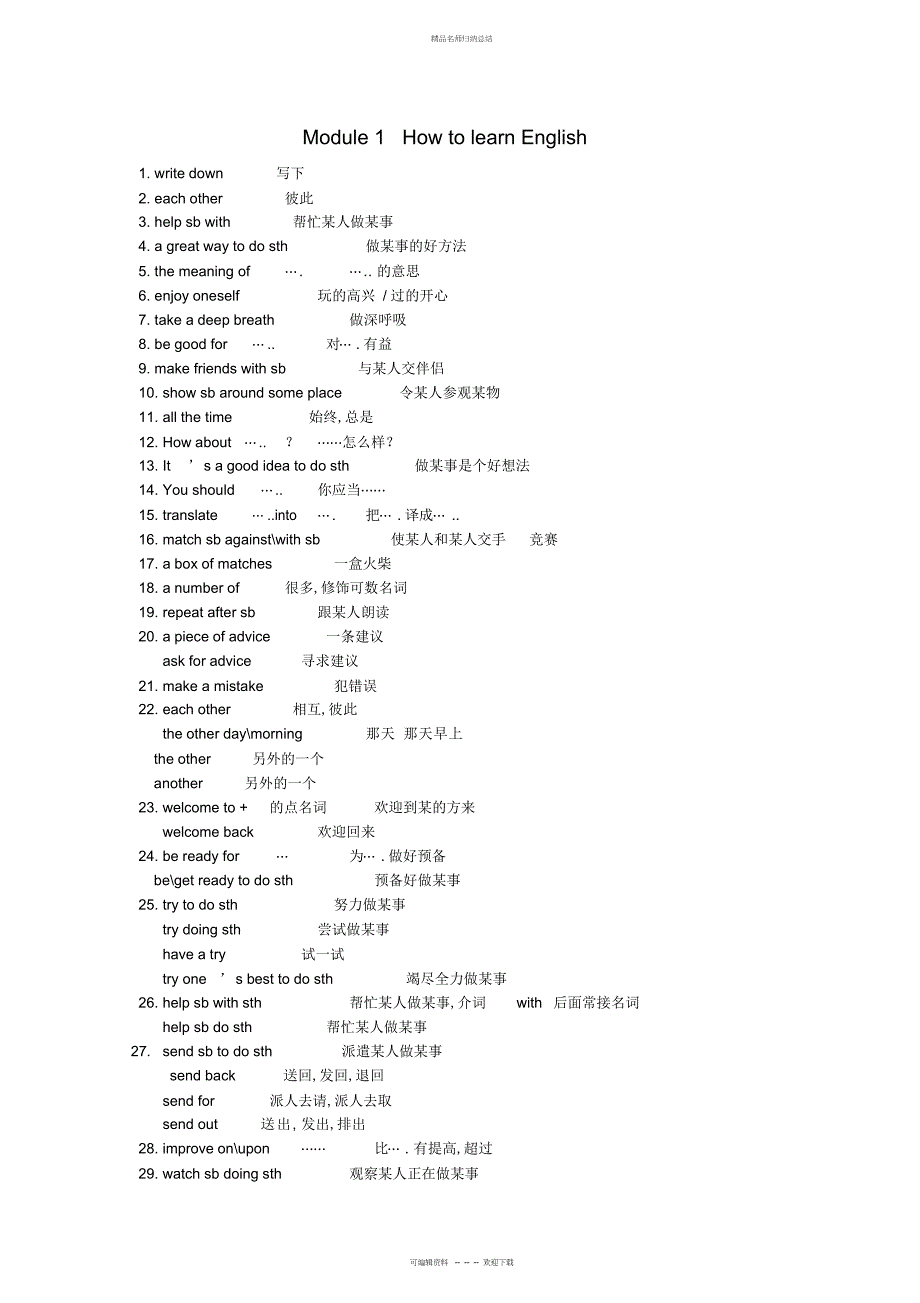 八级英语上册知识点总结外研版_第1页