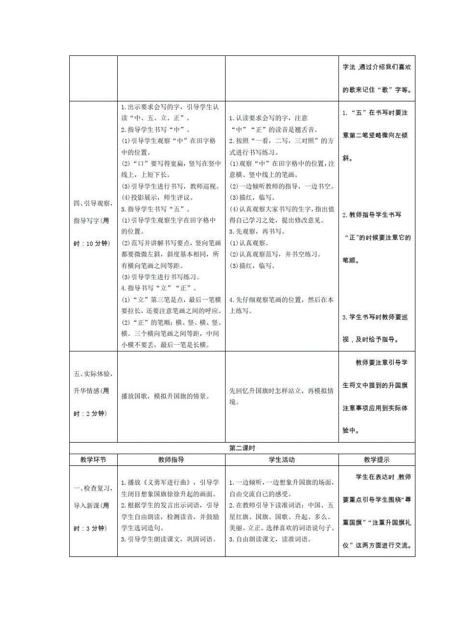 人教部编版《升国旗》优秀教案1_第4页