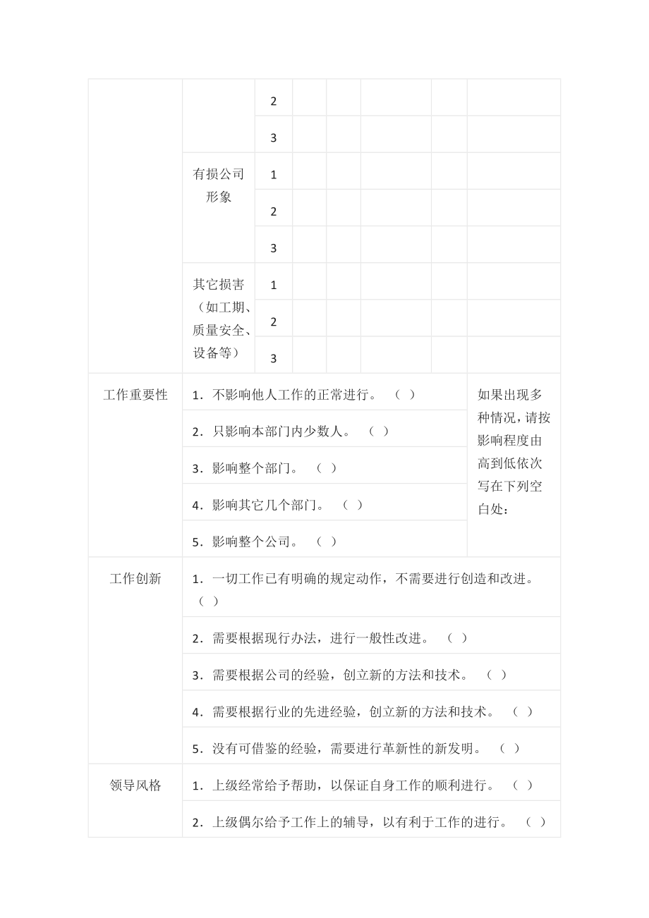 [全]公司岗位分析调查问卷_第3页