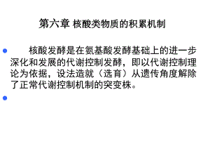 核酸发酵是在氨基酸发酵基础上的进一步深化和发展的代