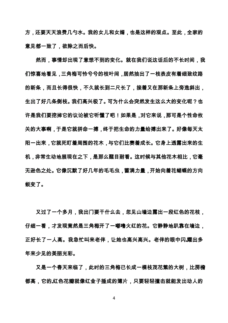 重点初中语文阅读理解带答案_第4页