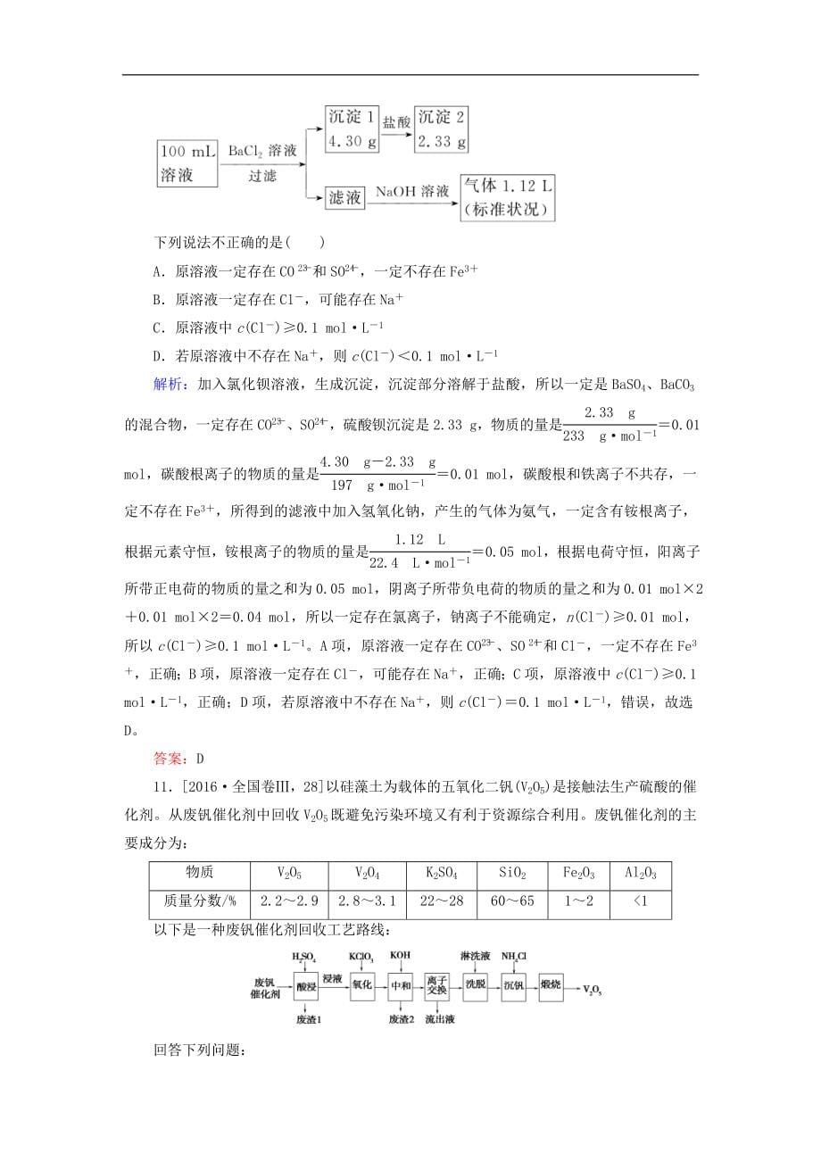 高考化学二轮复习技能强化专练04《离子反应》（含详解）_第5页