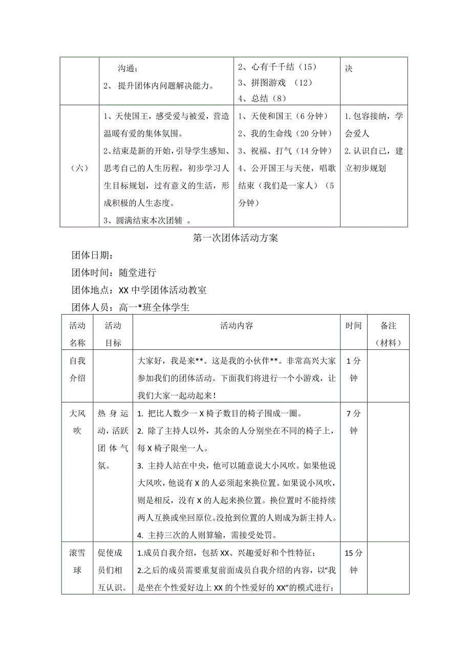 高一新生适应团体心理辅导方案团辅方案说明_第2页