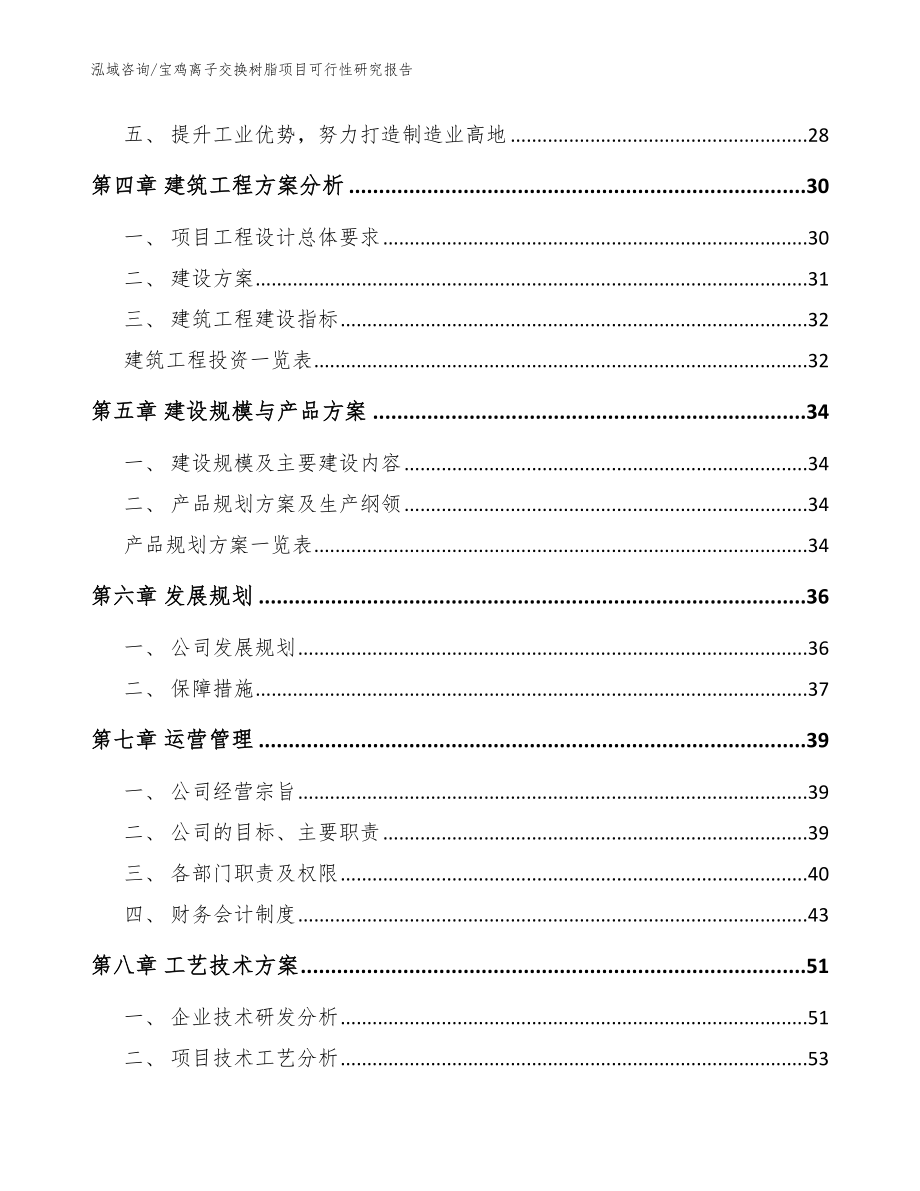 宝鸡离子交换树脂项目可行性研究报告模板范本_第2页