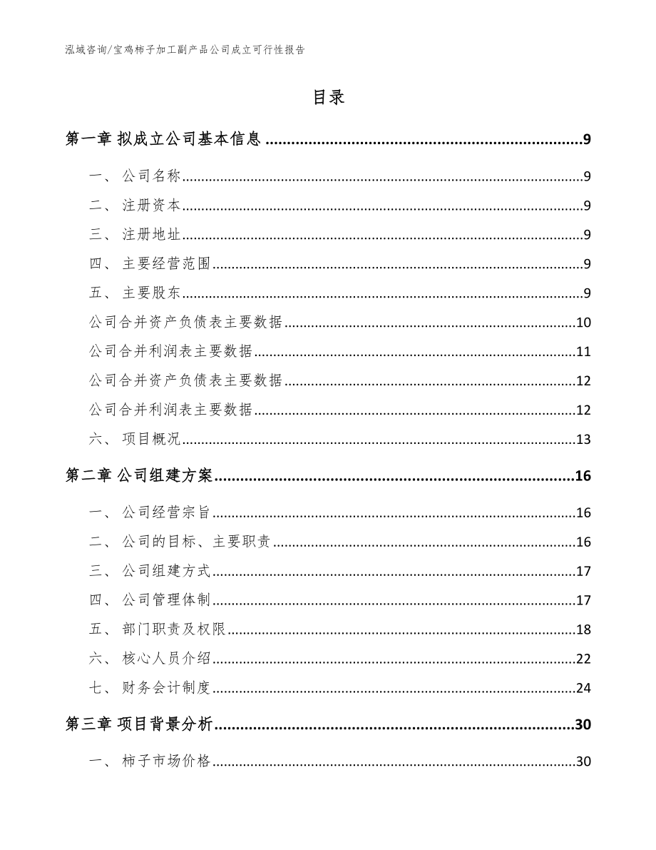 宝鸡柿子加工副产品公司成立可行性报告（范文参考）_第2页